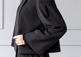 東京ソワール 喪服 ノーカラーのボレロジャケット 単品 レディース