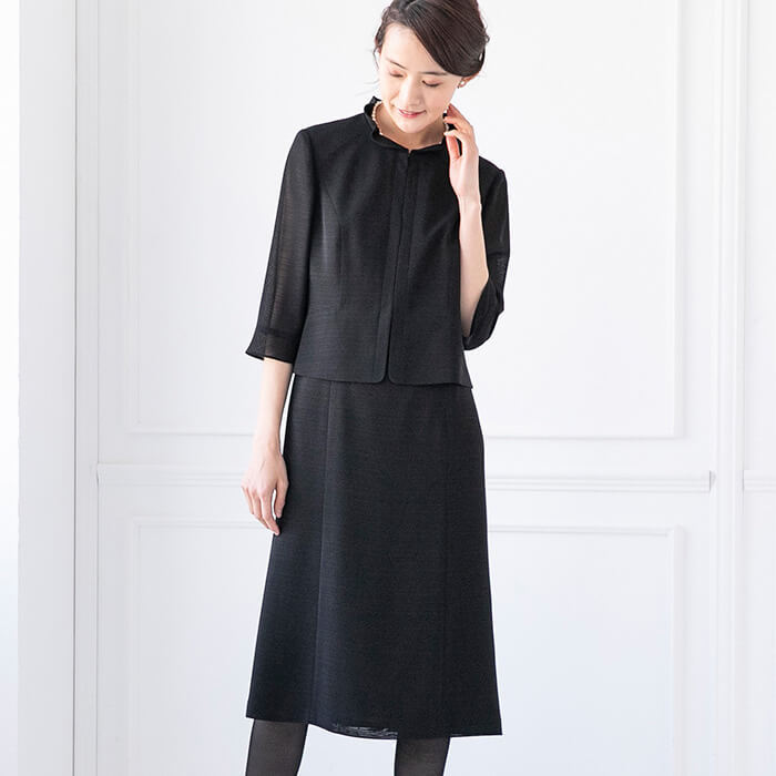 ブランド名不明 レディース ジャケット 礼服 喪服 ブラックフォール 美品 送料無料キャンペーン