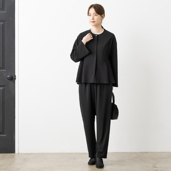 東京ソワール 喪服 ブラックフォーマル レディース 礼服 パンツ スーツ