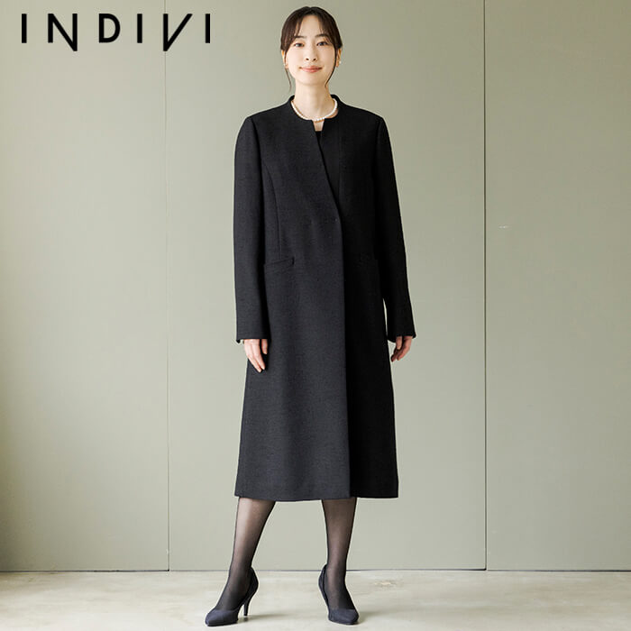 INDIVI（インディヴィ） コート アウター 喪服 レディース ブラック