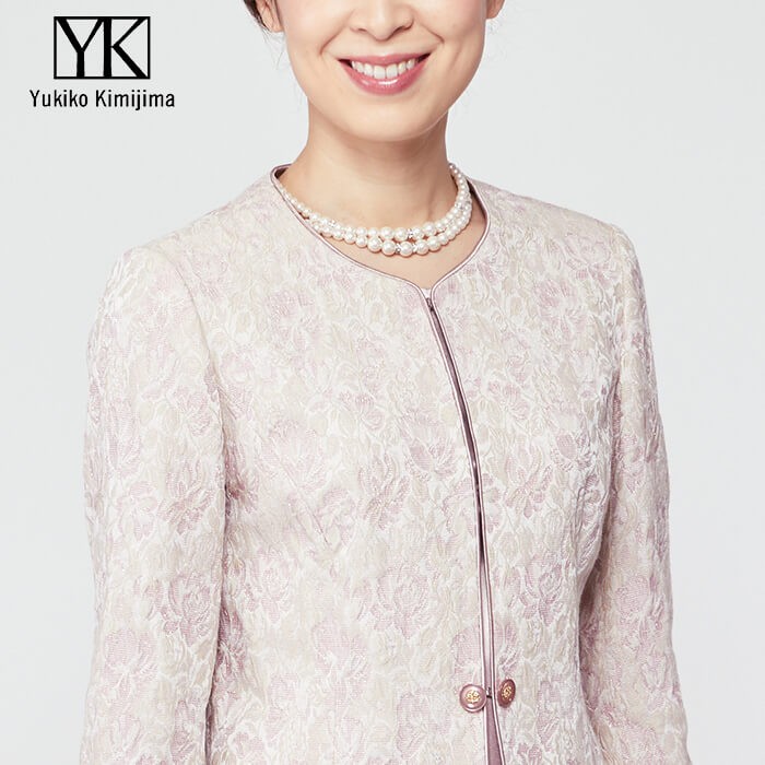 ゆったり 50代 東京ソワール カラーフォーマル レディース ミセス ジャケット ピンク ネイビー ユキコキミジマ 大きいサイズ 結婚式 お呼ばれ 4810905 東京ソワール ミセス