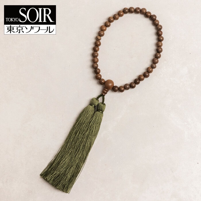 念珠 数珠 東京ソワール レディース ブラックフォーマル 緑 茶