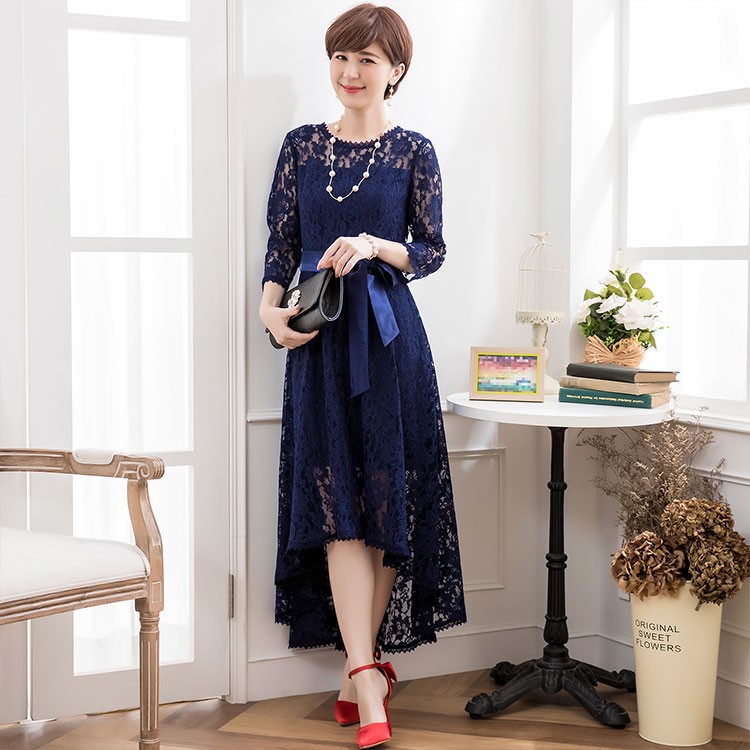 パーティードレス 結婚式 ワンピース 大きいサイズ有 二次会 ドレス 20代 30代 パーティドレス ロング ミモレ丈 エレガント 大人 フォーマル  レディース 袖あり :88215-01:tokyosolo - 通販 - Yahoo!ショッピング