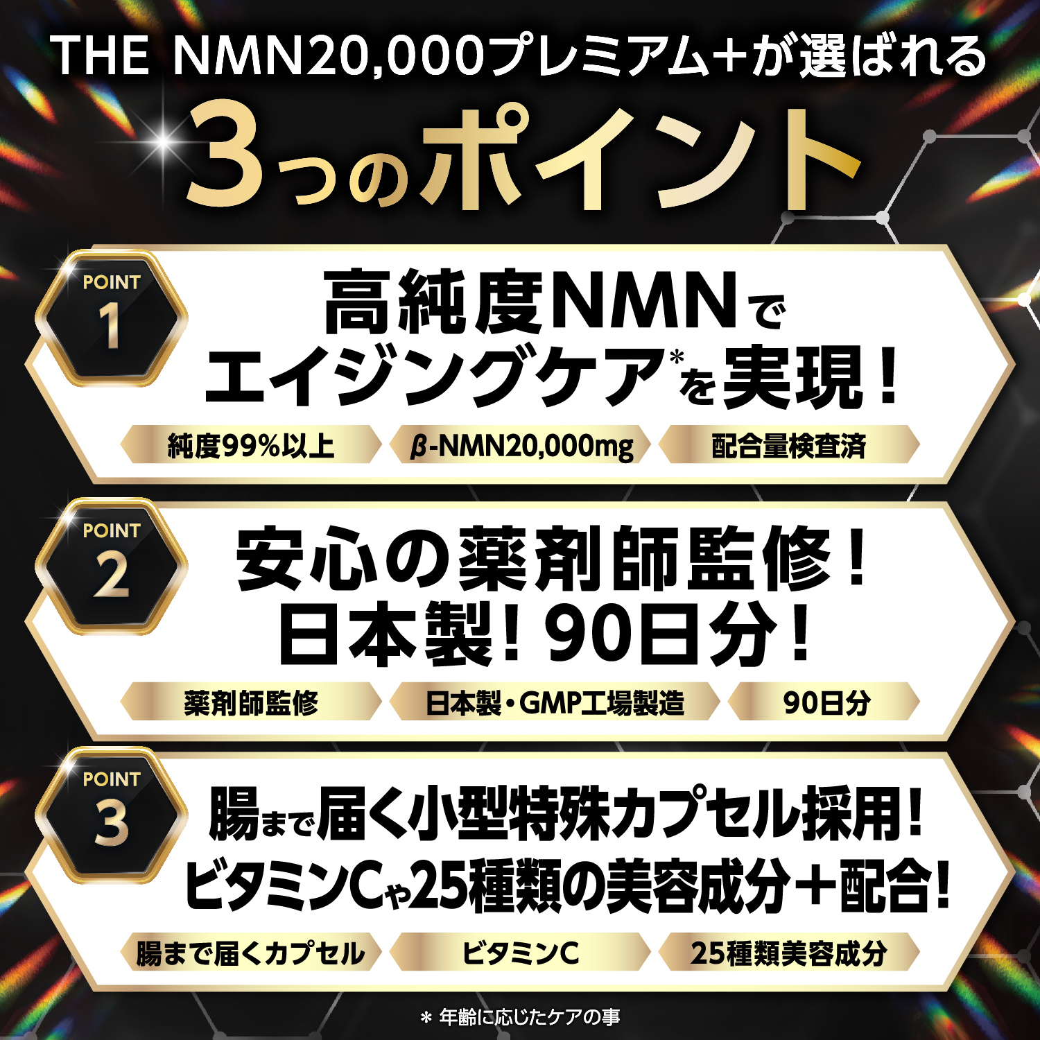 NMN 20,000mg プレミアム＋ 純度99%以上 臨床試験実施 日本製 薬剤師 