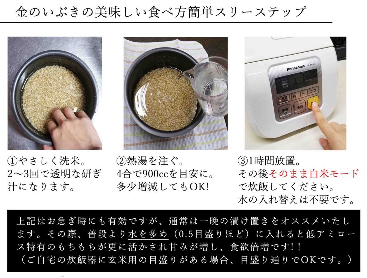 金のいぶきの美味しい炊き方