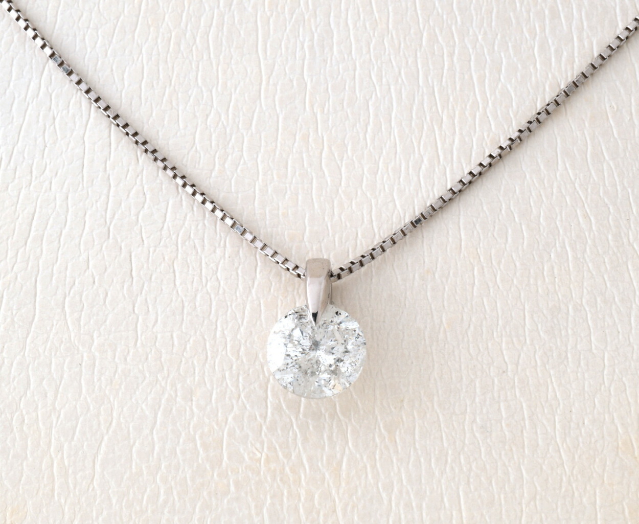 新入荷Pt.850 / 900ダイヤモンドネックレス 1.01ct 44.5cm【中古