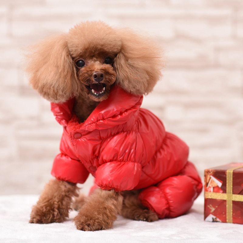 ドッグウェア 犬の服 ダウンジャケット 中綿ジャケット 安い シンプル 温かい 保温 裏起毛 猫服 防寒対策 ペット服 秋冬 無地 旅行｜tomifuku-store｜02