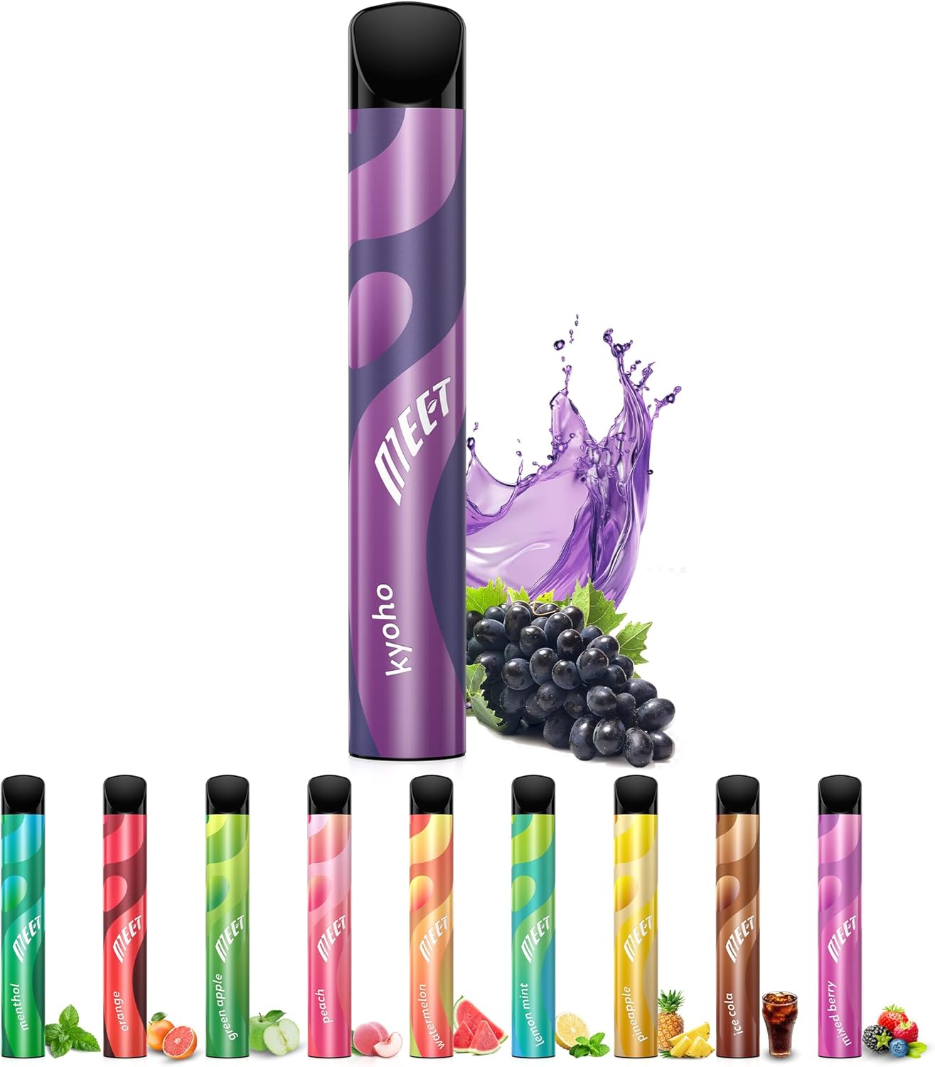 電子タバコ 使い捨て VAPE コーラアイス 1500回吸引可能 大容量