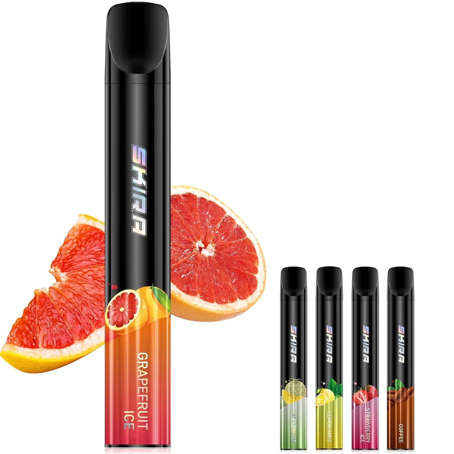 電子タバコ 使い捨て VAPE グレープフルーツ 1500回吸引可能 大容量