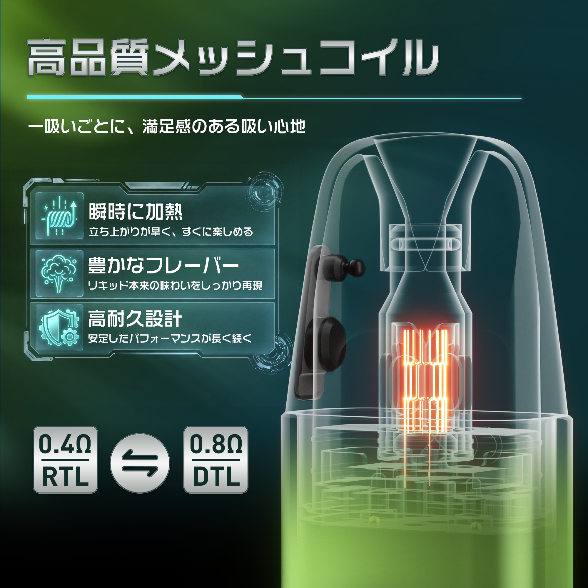 高品質メッシュコイル