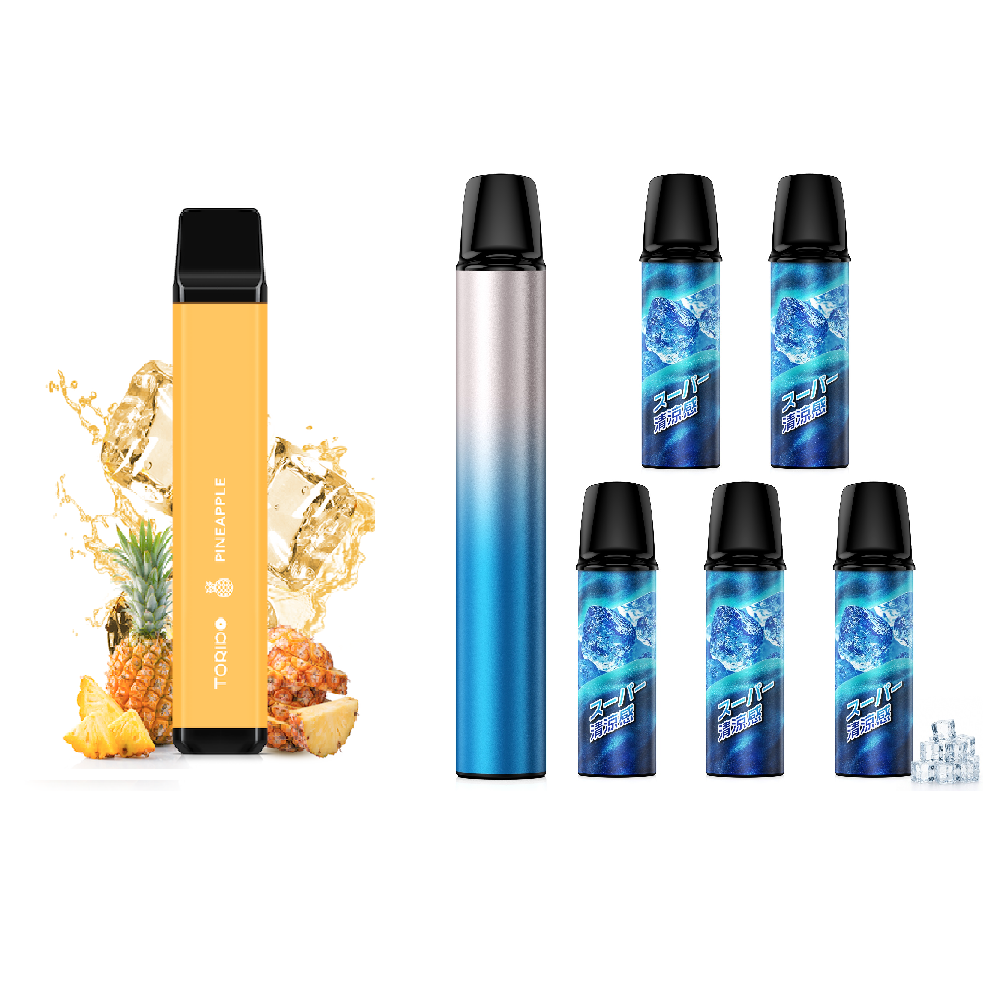 限定半額セール】電子タバコ 使い捨て VAPE パイナップル シーシャ