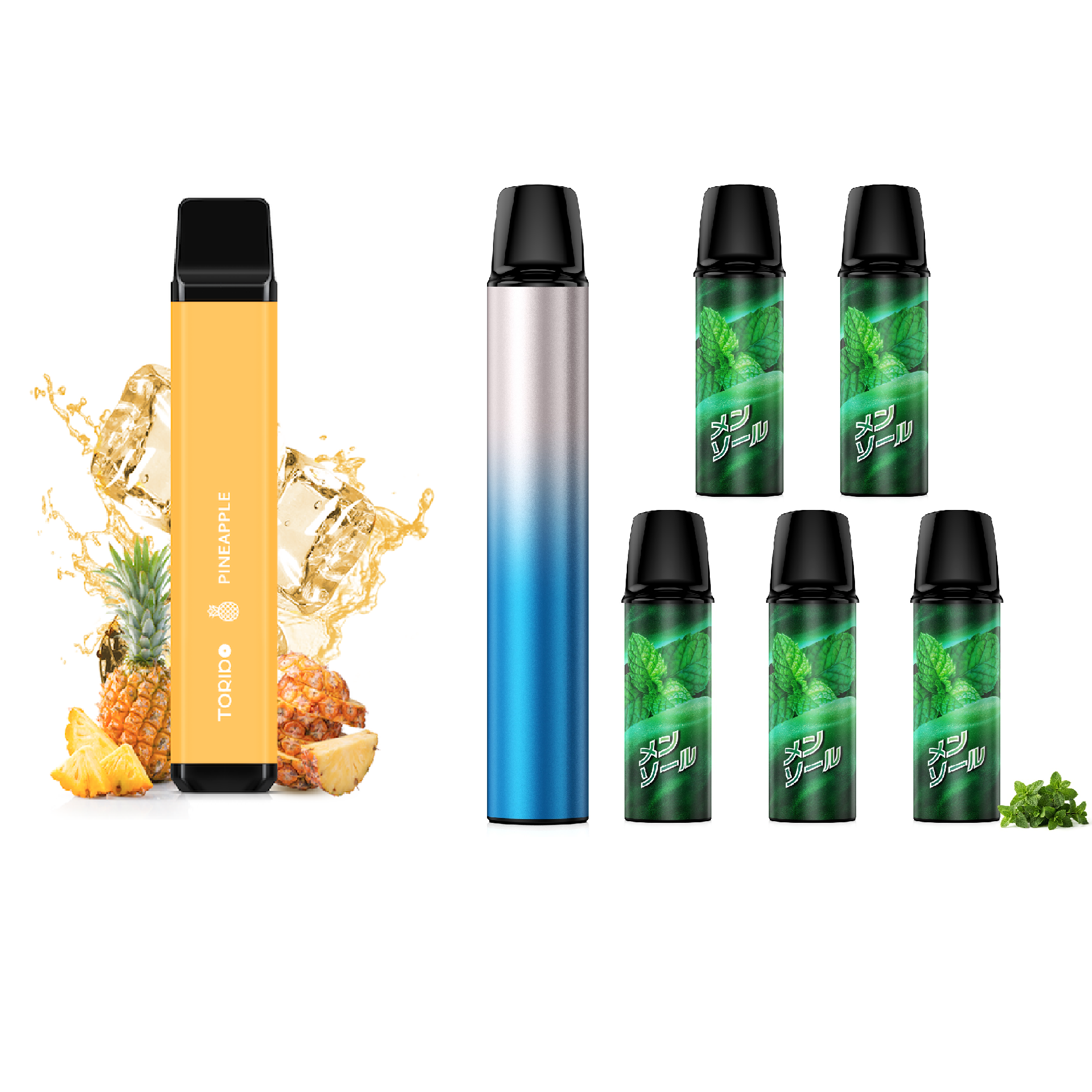CBD&CBN 50%  お得な2本セット  使い捨てベイプ 限定半額セール】電子タバコ 使い捨て VAPE パイナップル シーシャ
