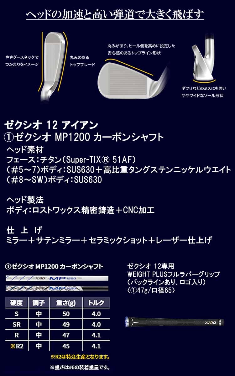 XXIO ダンロップ XXIO12 アイアン 5本セット（＃6〜9、PW