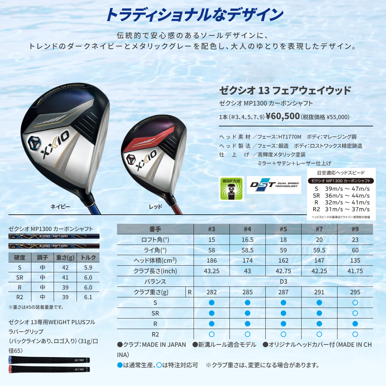 XXIO 13 ダンロップ フェアウェイウッド MP1300 カーボンシャフト