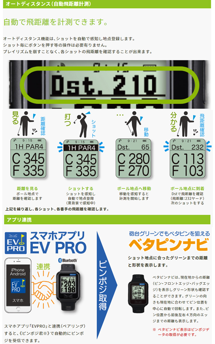 EAGLE VISION 朝日ゴルフ watch 6 EV-236WH イーグルビジョン