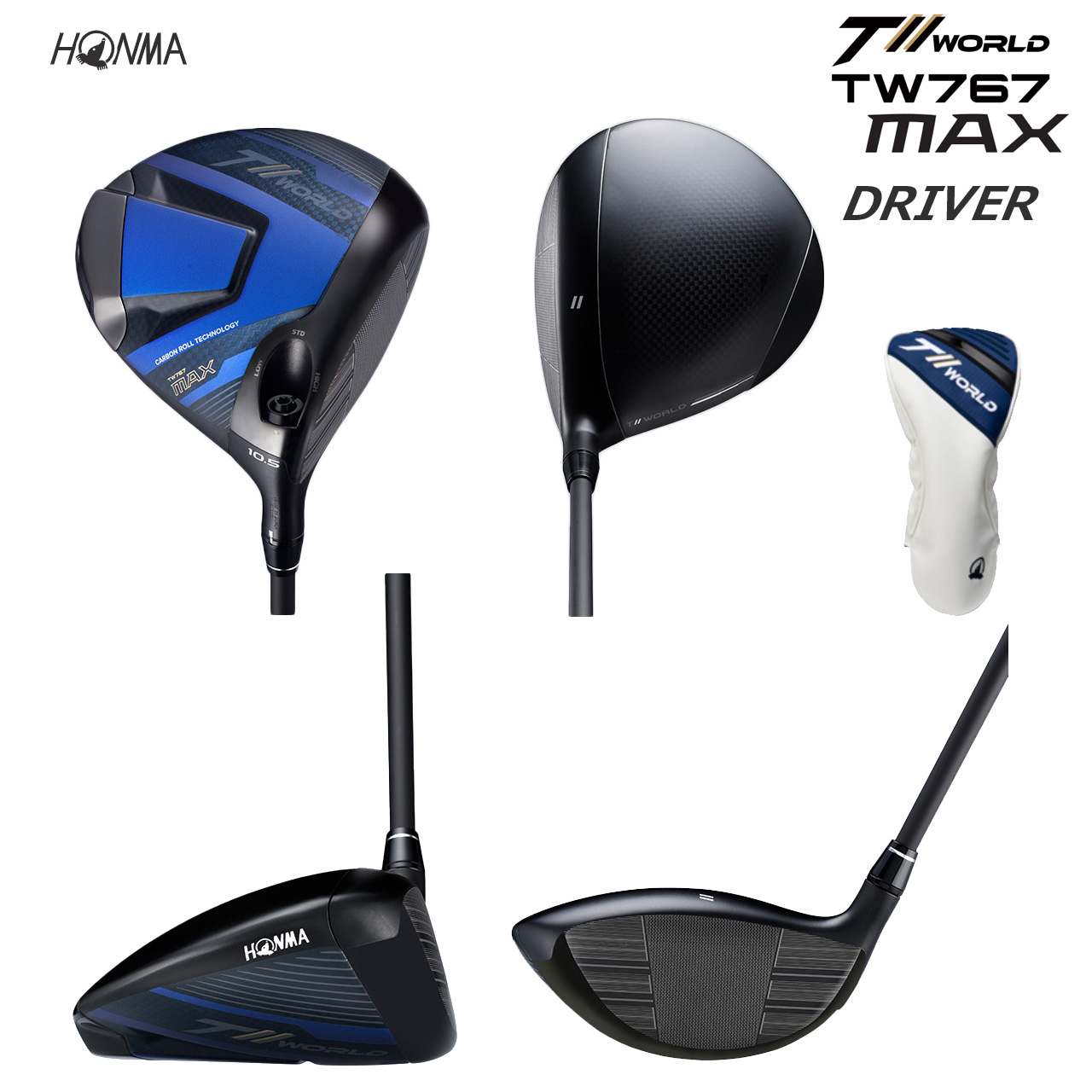 TW767 HONMA T//WORLD MAX ドライバー【 VIZARD EZ-C 】 カーボン