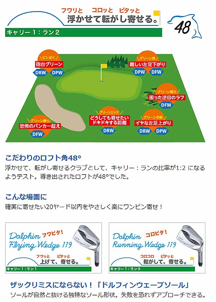 Dolphin Wedge Kasco キャスコ ドルフィン ピッチ＆ラン