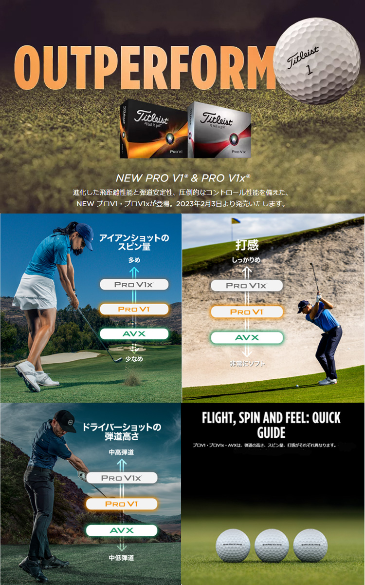 タイトリスト 23 PRO V1x Titleist 1ダース ゴルフボール「日本正規品