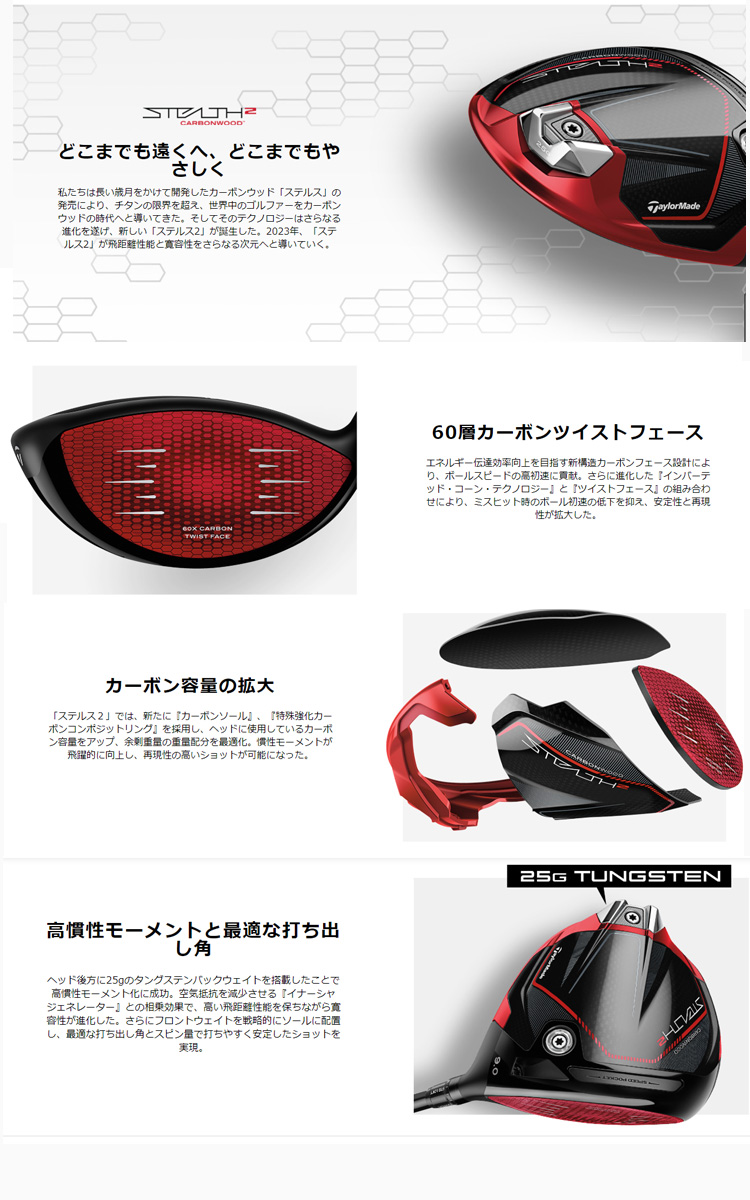STEALTH テーラーメイド ステルス2 ドライバー TaylorMade STEALTH2