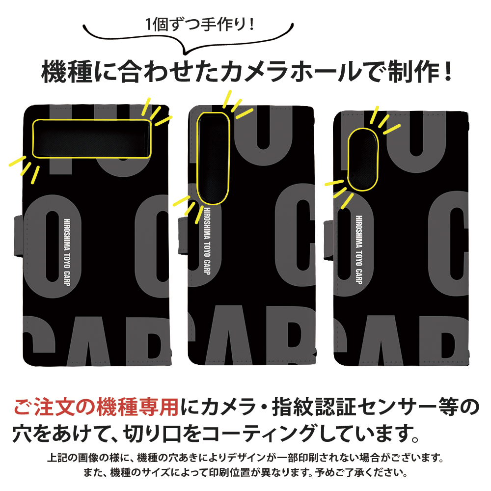 iPhone7 ケース 手帳型 アイフォン カバー デザイン カープ グッズ carp 広島東洋カープ パターン｜tominoshiro｜05