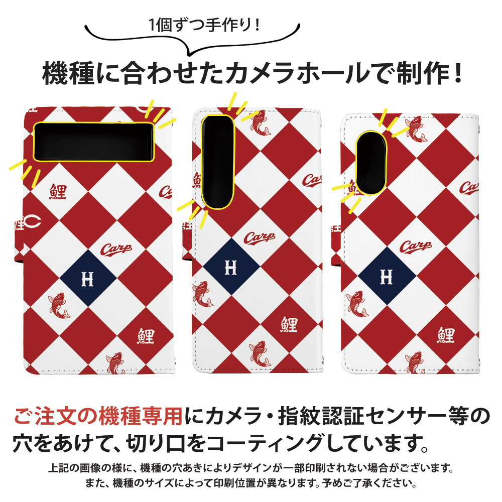 iPhone 12 Pro ケース 手帳型 アイフォン12 プロ iPhone12Pro カバー デザイン カープ グッズ carp 広島東洋カープ パターン｜tominoshiro｜04