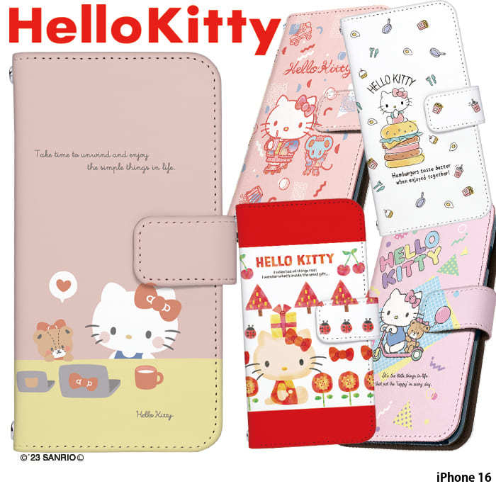 iPhone 16 Proケース Hello Kitty ハローキティ sanrio（サンリオ） iPhone 16 Pro ケース 手帳型 アイフォン16プロ