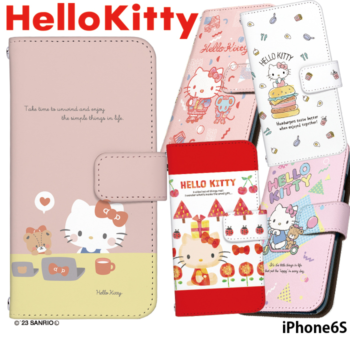 iPhone6S ケース 手帳型 アイフォン カバー デザイン ハローキティ サンリオ グッズ キティちゃん｜tominoshiro