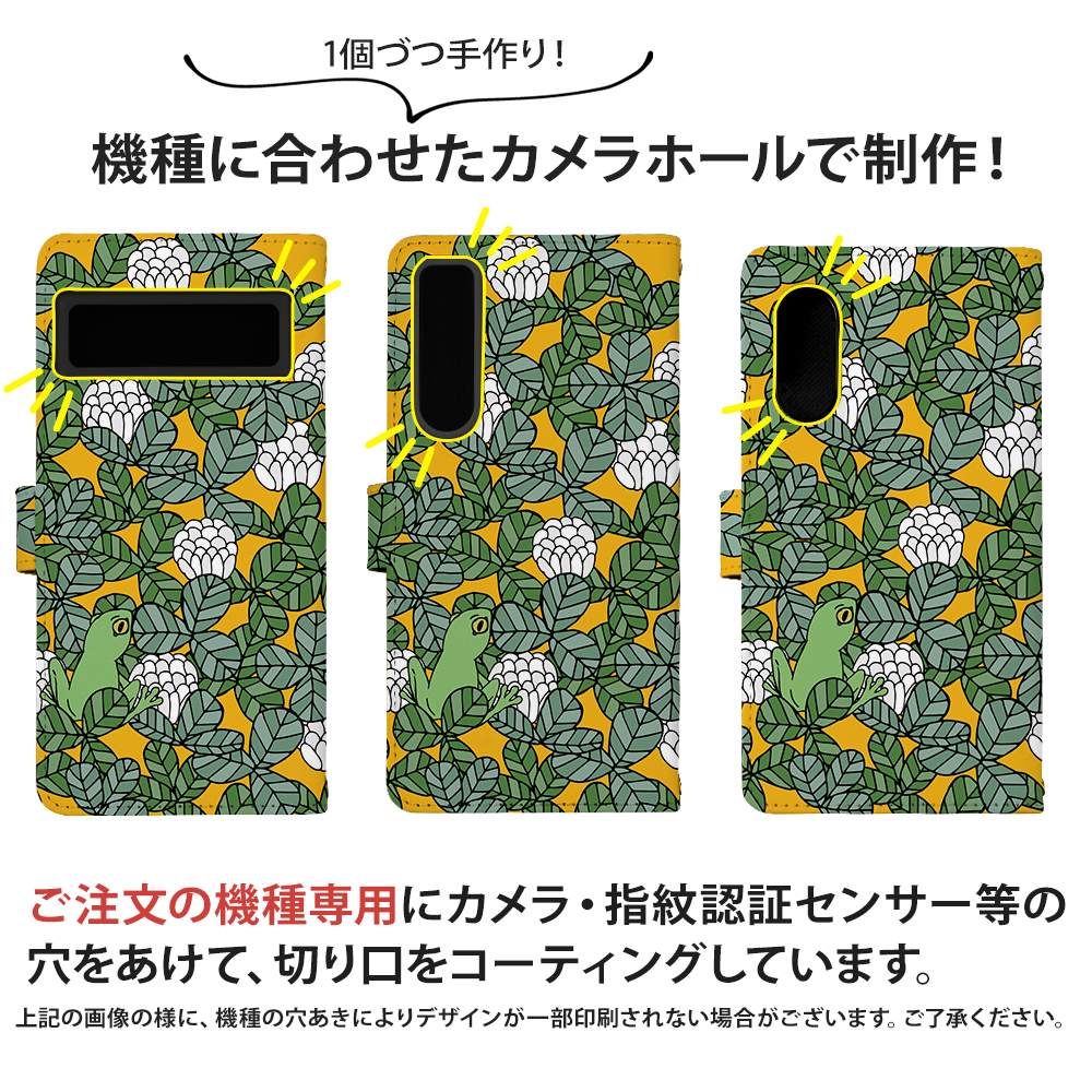 Pixel 8 ケース 手帳型 ピクセル8 カバー デザイン 植物とカエル｜tominoshiro｜03