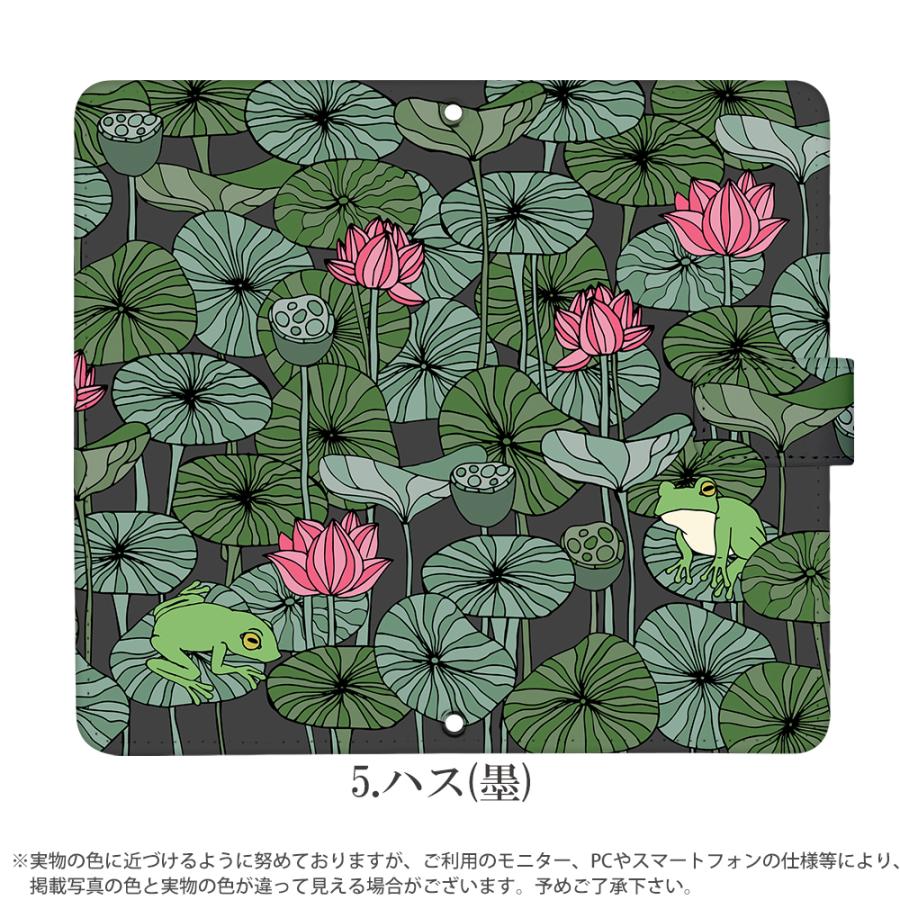 OPPO AX7 ケース 手帳型 オッポ カバー デザイン 植物とカエル｜tominoshiro｜08