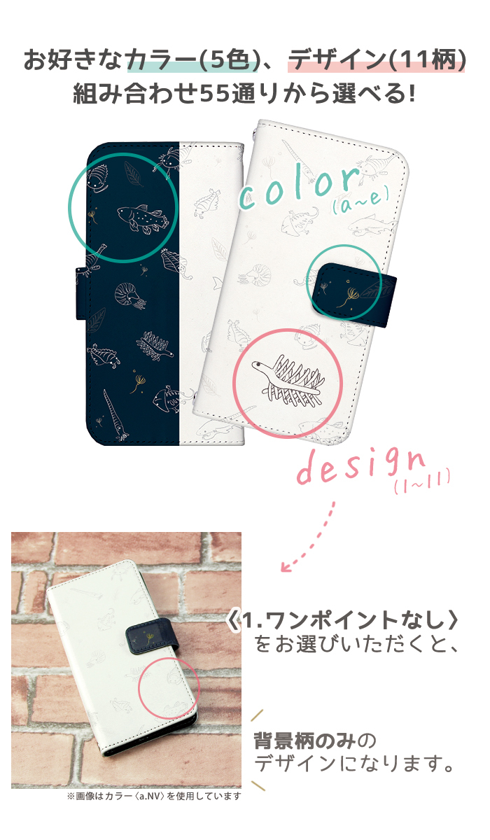 HTC U11 601HT ケース 手帳型 Softbank ソフトバンク カバー デザイン 古代生物パターン｜tominoshiro｜03