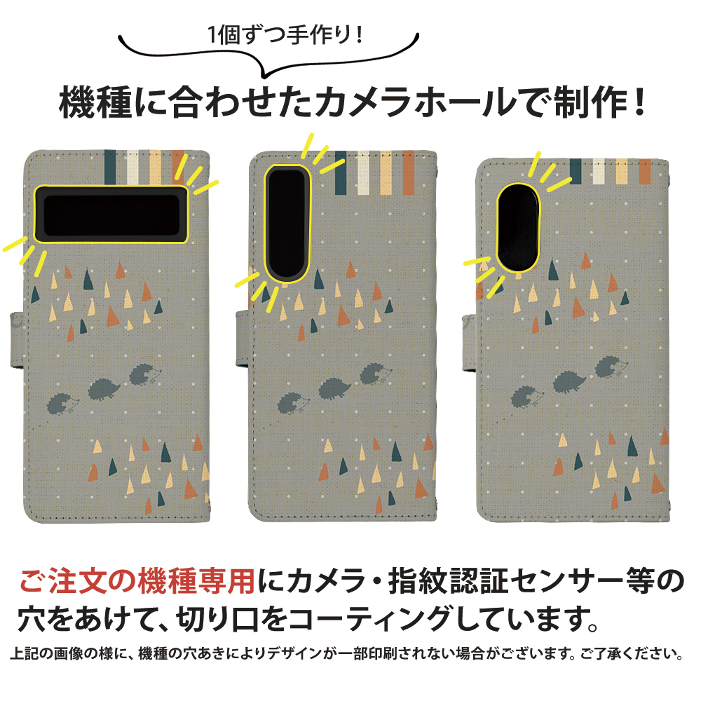 ZenFone Max Pro M2 ZB631KL ケース 手帳型 ゼンフォン カバー デザイン 三角模様とはりねずみ｜tominoshiro｜06