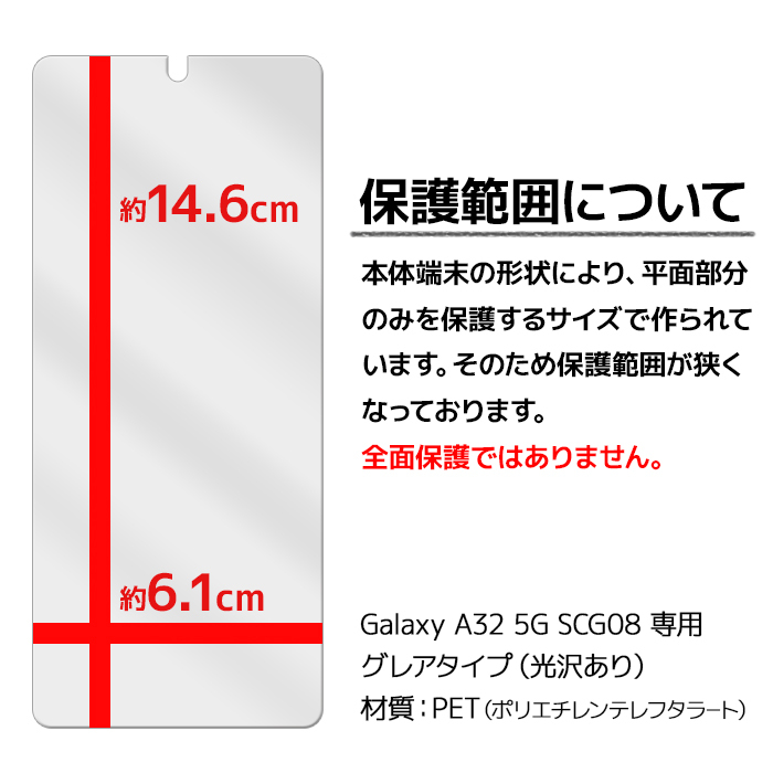 Galaxy A A32 5G SCG08 液晶保護フィルム 1枚入り (液晶保護シート