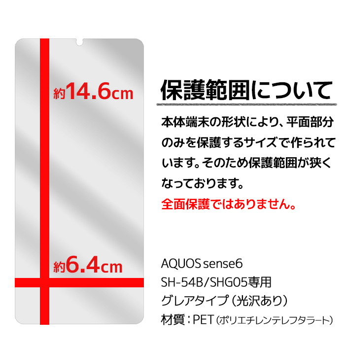 AQUOS sense sense6 SH-54B SHG05 SH-RM19 フィルム アクオスセンス6