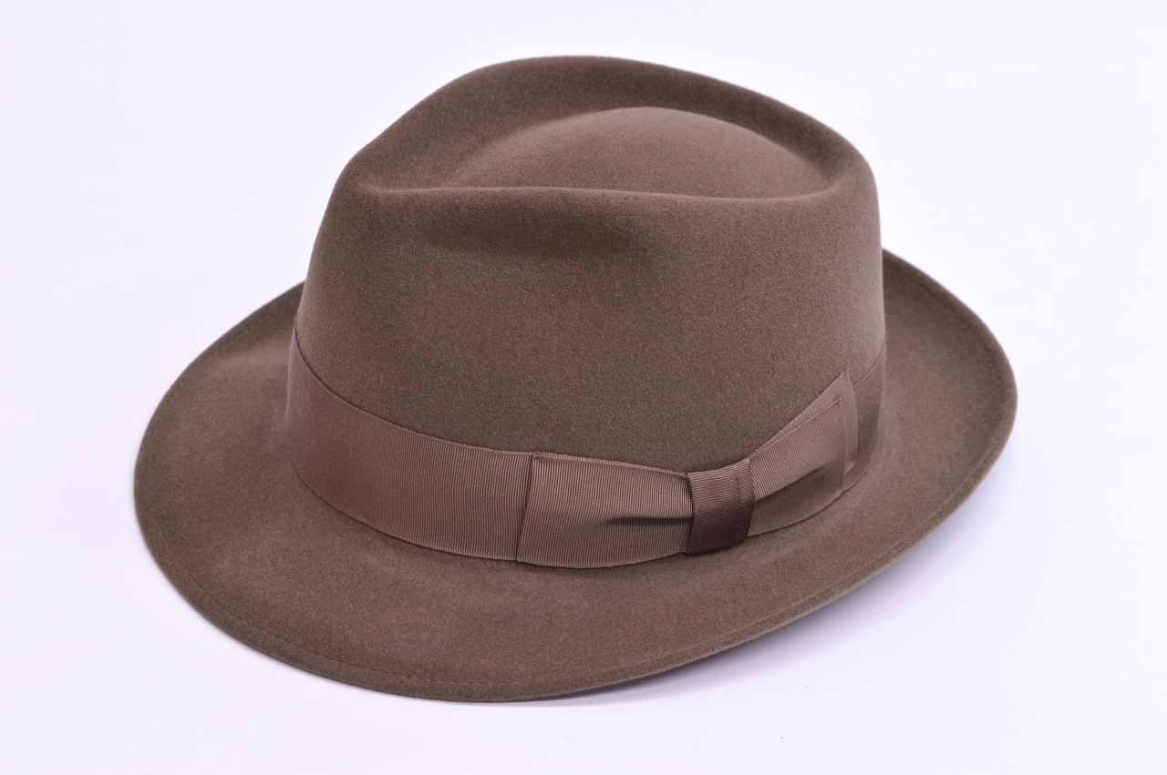 希少　美品　FUJI HAT フジハット　ヴィンテージ　ブラウン　フェルトハット Fuji HAT フジハット ファーフェルト ハット Kitton キトン 中折れ帽子