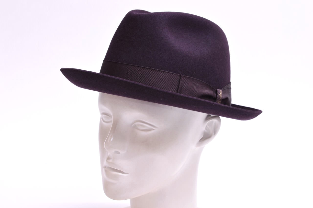 極美品 ボルサリーノ ハット/ラビットウール/伊製 57(5249)fffd ボルサリーノ ハット 57.5cm(極美品 ボルサリーノ ハット