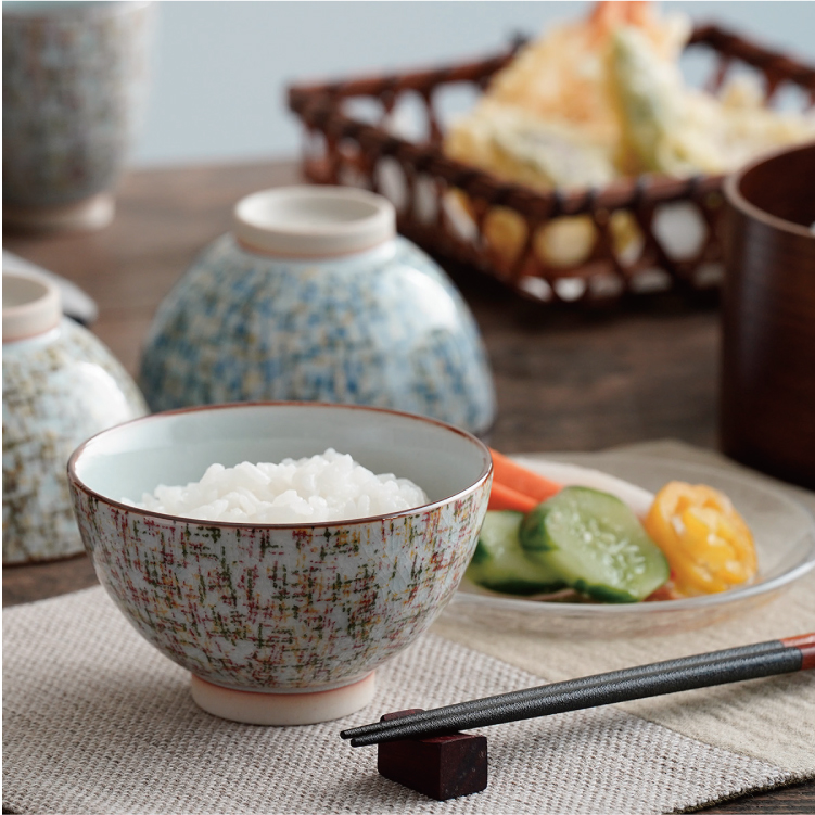 波佐見焼 ニットシリーズ ジャガード 持ちやすい 茶碗 和柄
