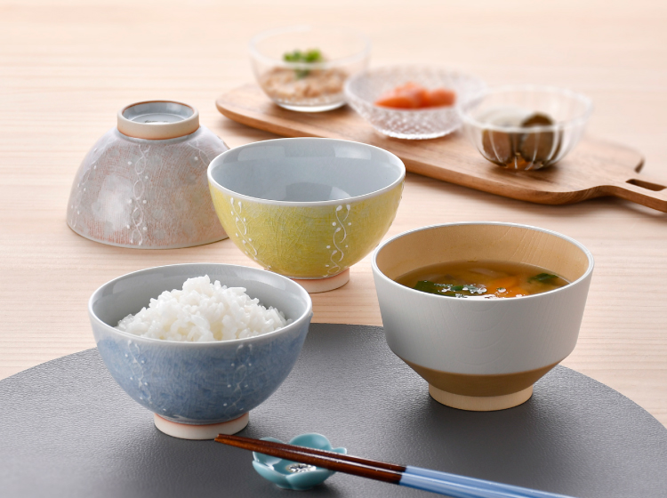 tomofac】【波佐見焼】【オリジナル】【茶碗】【レースニット】 和食器