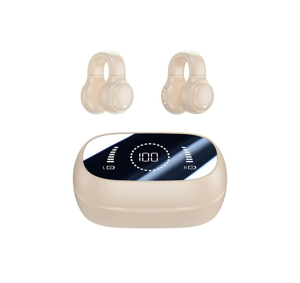 ワイヤレスイヤホン bluetooth5.3 耳挟み式 残量表示 防水 音楽 ゲーム