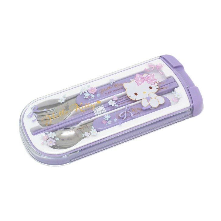 新品未使用品レトロ ハローキティ カトラリーセット キティ＆ミミィ ハローキティ OSK トリオセット 抗菌 食洗機対応 日本製 スプーン
