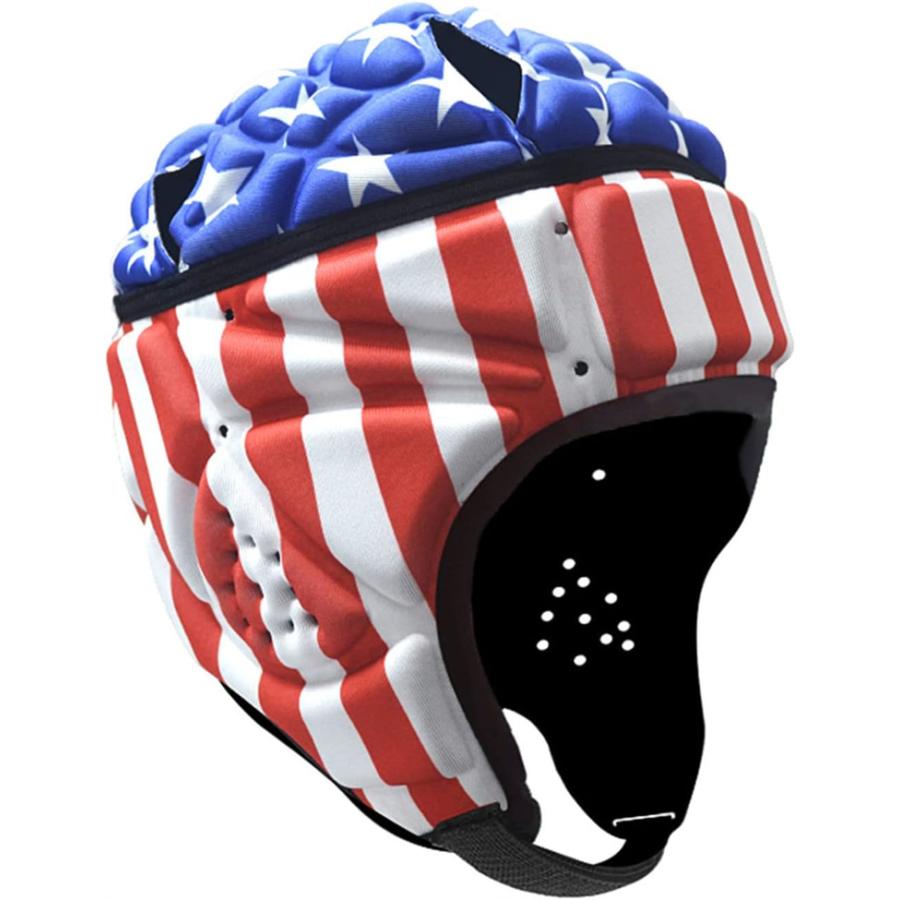 ラグビー ヘッドキャップ 高密度EVAラグビーヘルメット ソフト ラグビーウェア 蒸れ防止 軽量調整可能なパッド入りヘッド保護用野球ホッケー 通気性｜tomoz-store｜02