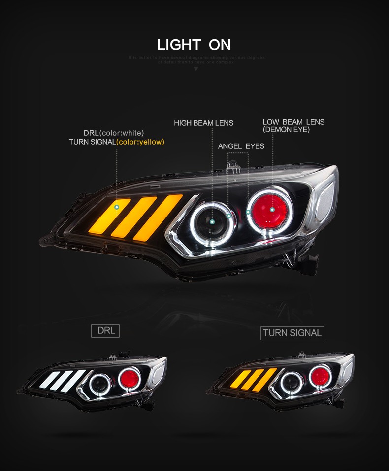 FIT3 フィット3 LED ヘッドライト 流れる ウィンカー GP5 GK3 GK4 GK5 GK6 イカリング VLAND :  fit3headlamp1 : Vland Lamp - 通販 - Yahoo!ショッピング