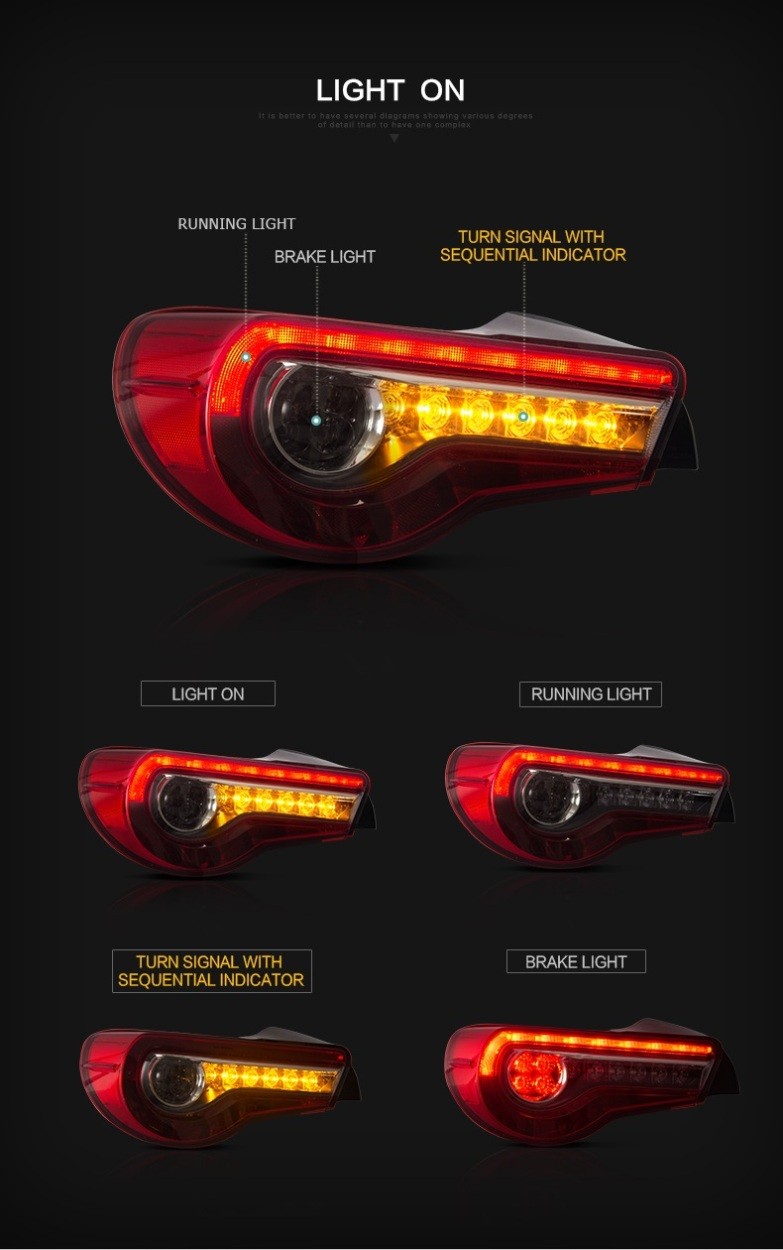 86 流れるウィンカー搭載 FT86 ハチロク BRZ LEDテールランプ 流れる
