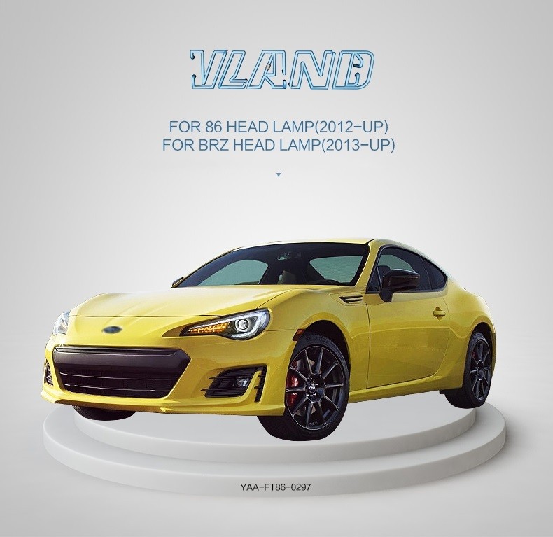 VLAND 流れるウィンカー搭載 86 FT86 ハチロク BRZ ヘッドライト ZN6 ZC6 4800ルーメンLEDバルブ付属 RC G GT -  VLAND