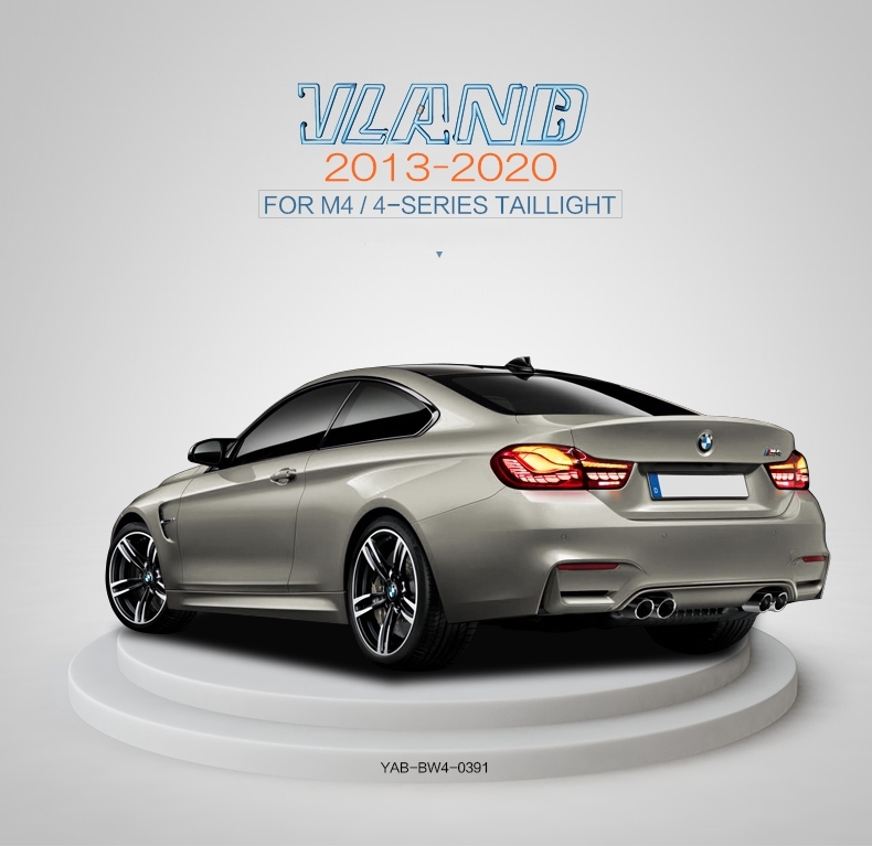VLAND BMW 4シリーズ M4 テールランプ 流れるウインカー F32 F33 F36グランクーペ F82 F83 - VLAND
