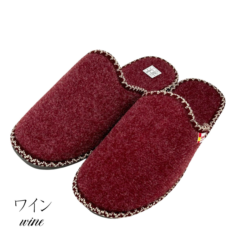 スリッパ レディース インポート 軽い あったか 冬 防寒フェルト ボア