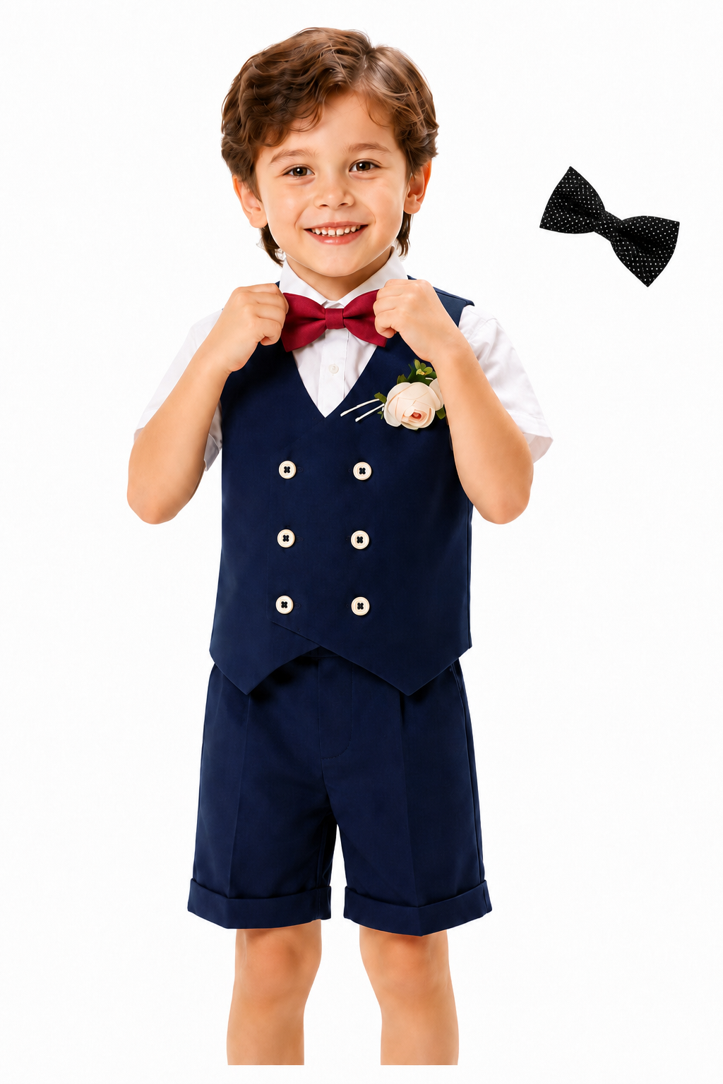 キッズスーツ 男の子 半袖 フォーマル 6点セット 夏 子供服 結婚式