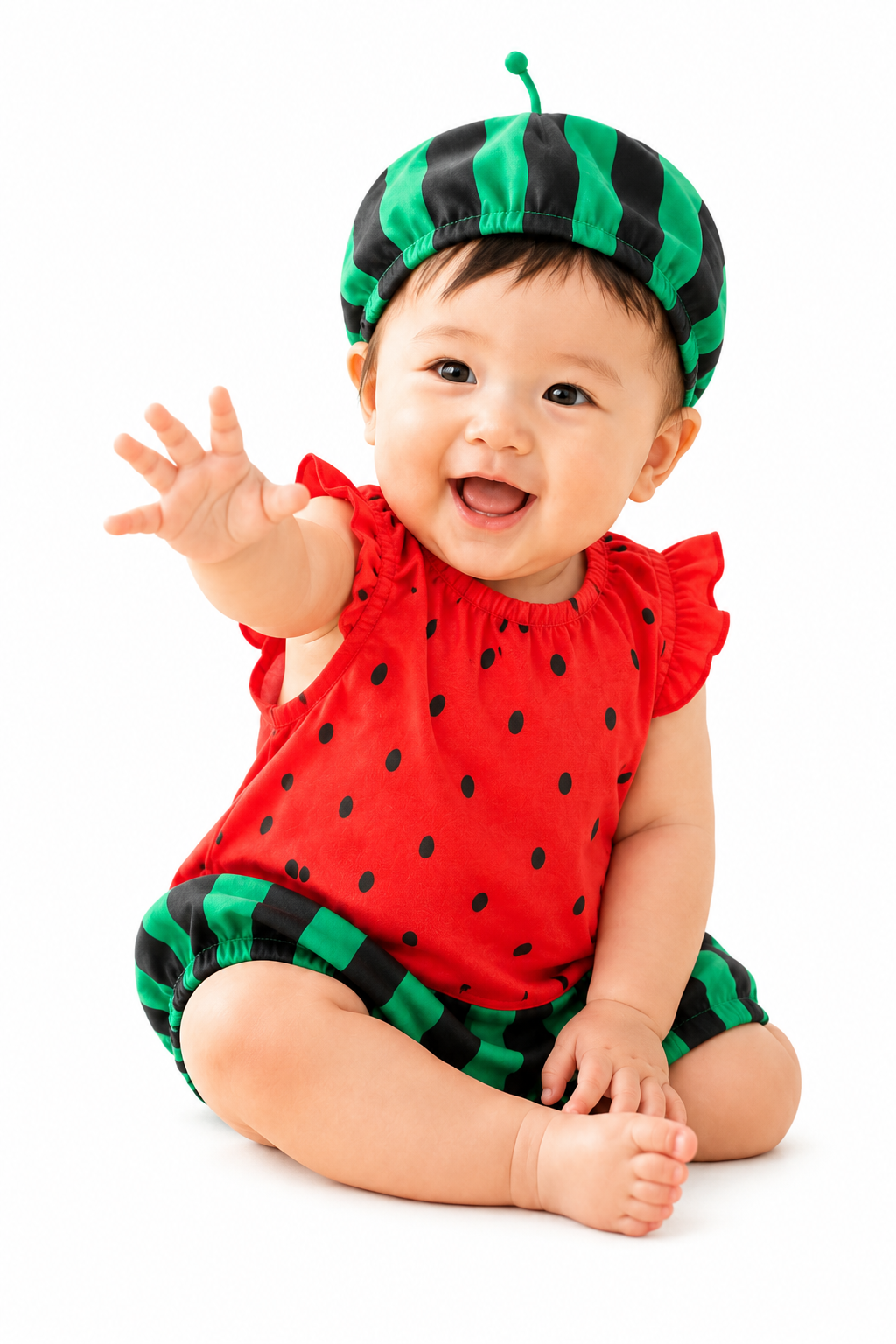 ロンパース 夏 ベビー服 新生児 赤ちゃん かわいい なりきり スイカ