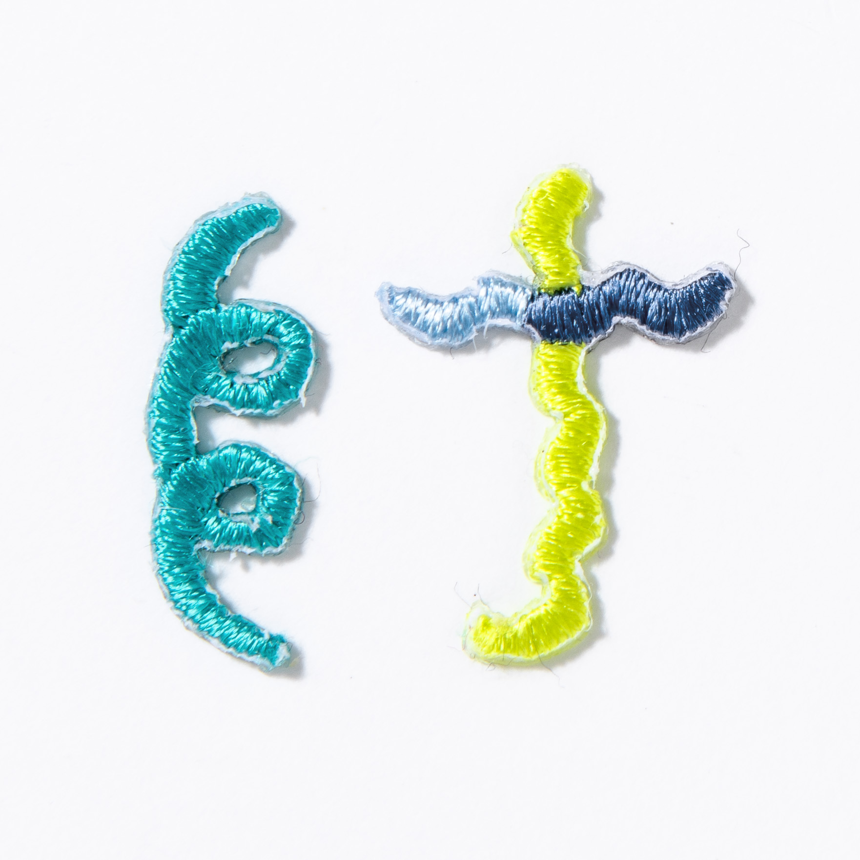 アップリケ ワッペン ひらがな オリジナル アイロン シール ワン