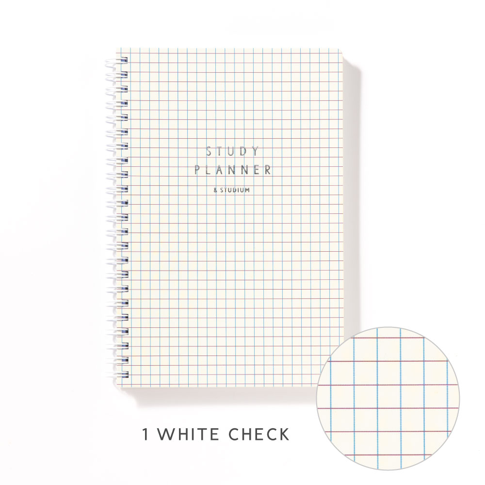 スタディプランナー デイリー チェック柄 ノート 勉強用手帳