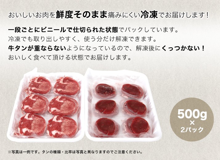 メガ盛り 牛タン たっぷり 1000g（1.0kg ） 5980円 送料無料